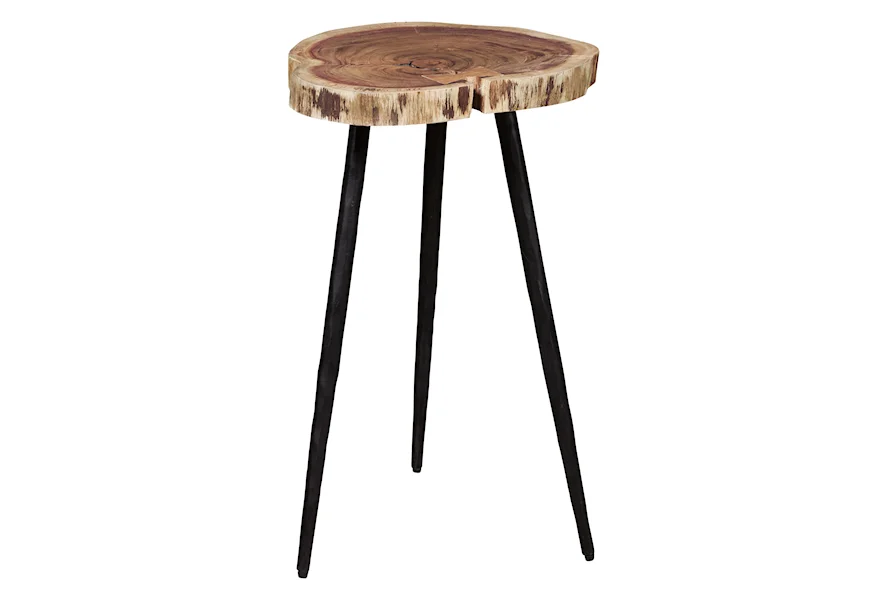 Accents Natural Acacia Solid Wood Slice End Table by Accentrics Home at Jacksonville Furniture Mart