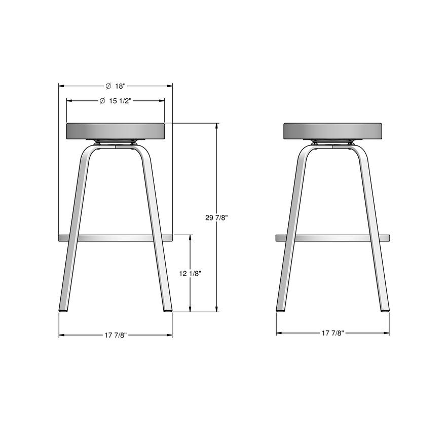 Amisco Reel Upholstered Bar Height Stool