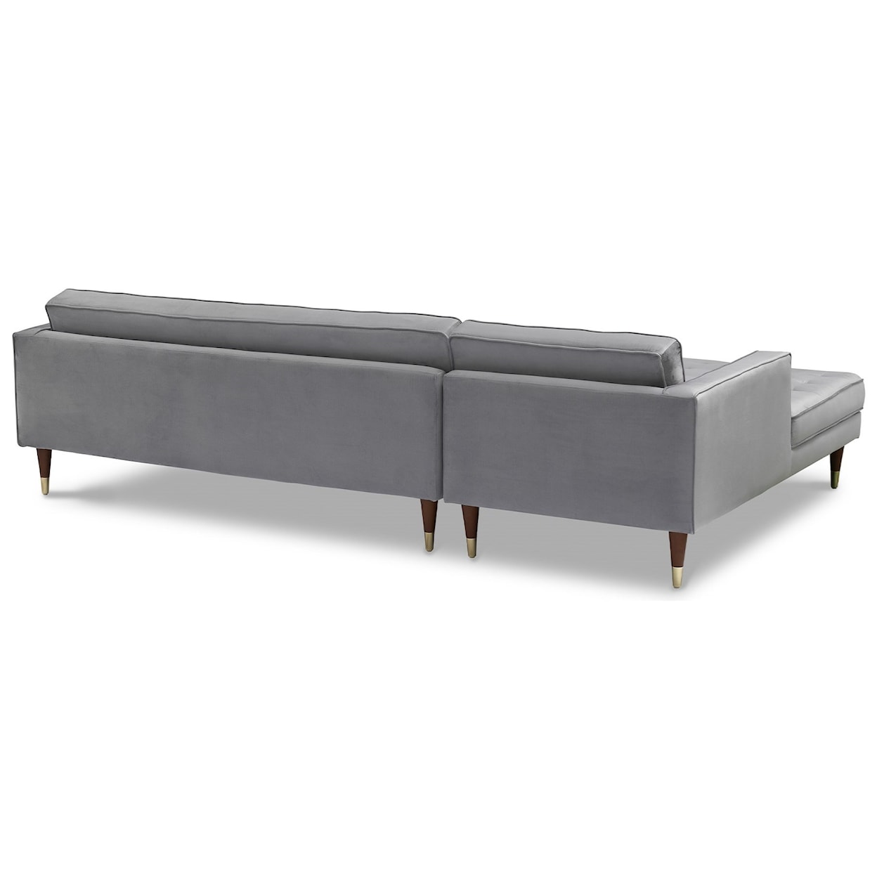 Armen Living Somerset- Velvet Mid Century Modern RAF Sectional