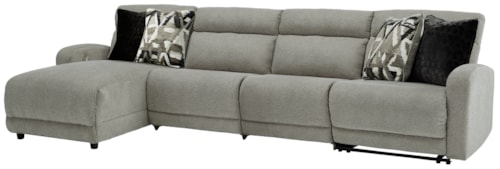 4-Piece Power Reclining Sectional With Chaise
