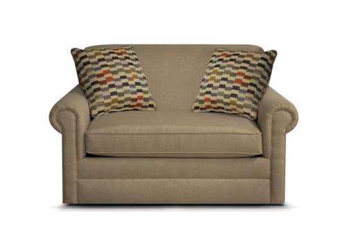 Casual Twin Sleeper Chair and a Half with Visco Mattress