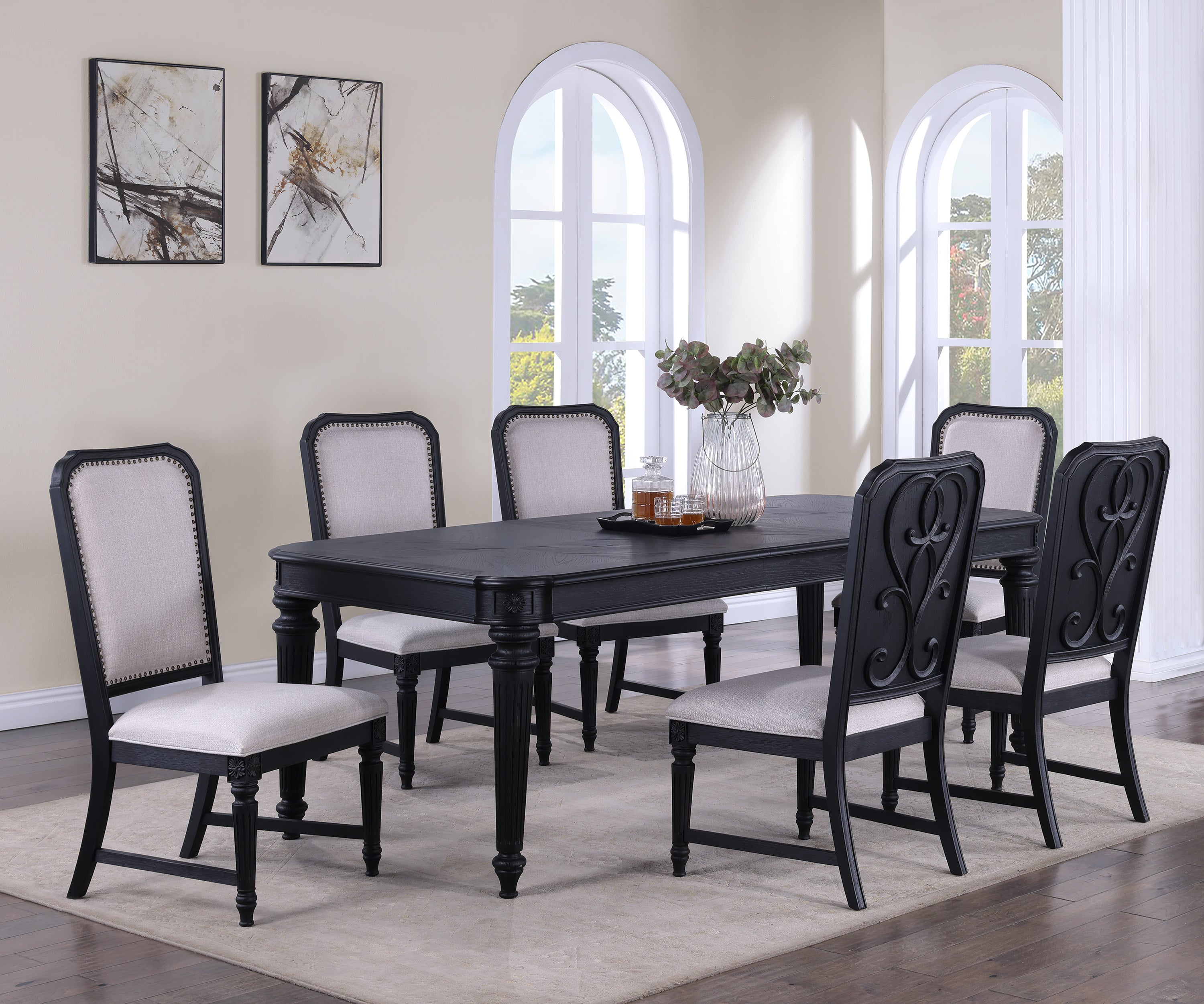 7 piece dining set with online bench