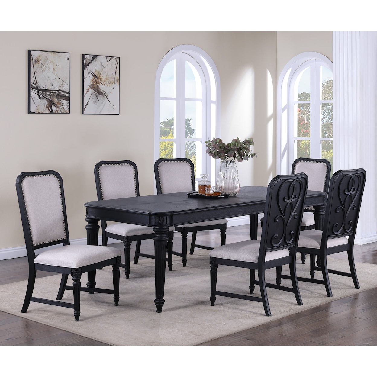 Crown Mark KINGSBURY 7-Piece Dining Set