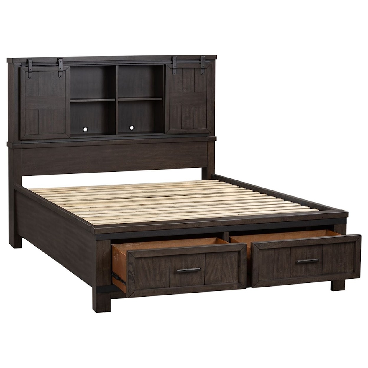 Liberty Furniture Thornwood Hills 759 Br Qbb Rustic Industrial Queen