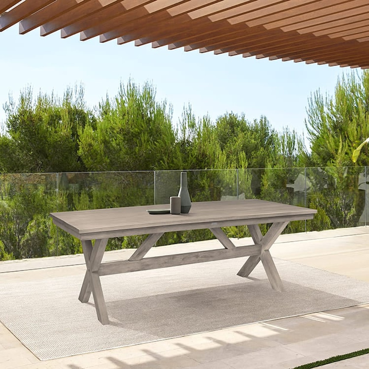 Armen Living Costa Outdoor Dining Table