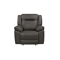 Casual Leather Rocker Recliner