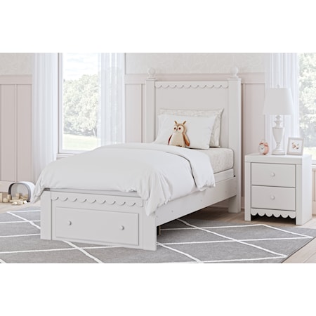 Twin Panel Storage Bed