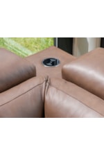 Legacy Classic SOLANA POSITANO CLAY Transitional Power Reclining Sectional Sofa with Wireless Charging