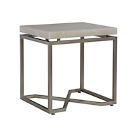Contemporary End Table with Onyx Top