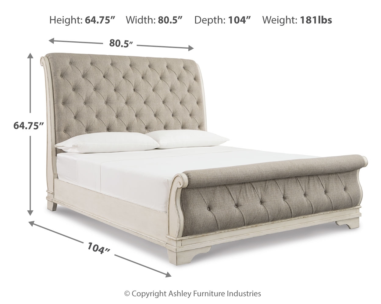 Signature Design by Ashley Realyn King Sleigh Bed