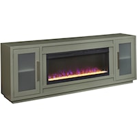 Contemporary 84" Fireplace Console with Wire Management