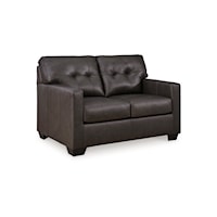 Contemporary Loveseat with Tufted Upholstery