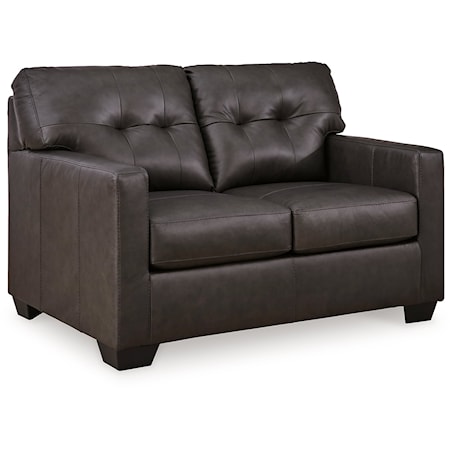 Contemporary Loveseat with Tufted Upholstery