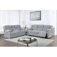 Transitional Power Reclining Sofa/Power Reclining Loveseat