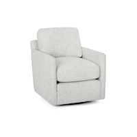 Contemporary Swivel Chair with Track Armrests
