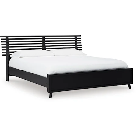 Queen Slat Panel Bed