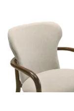 Armen Living Klarissa Mid-Century Modern Upholstered Exposed-Wood Dining Arm Chair