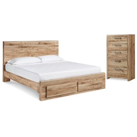 Queen Panel Storage Bed And Chest