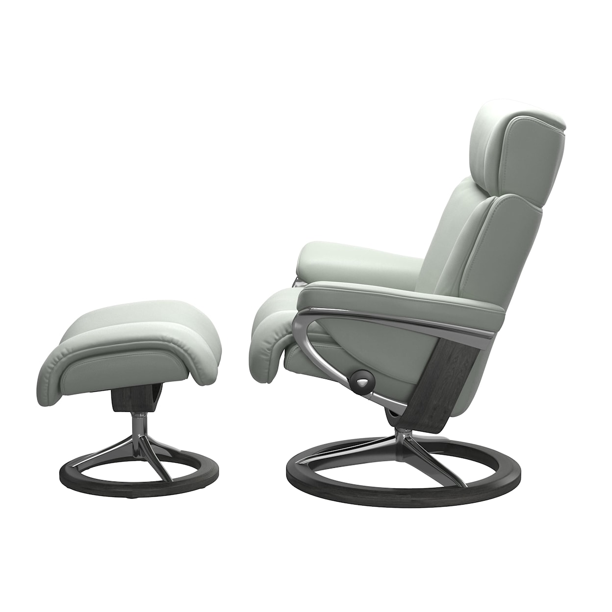 Stressless by Ekornes Magic Medium Reclining Chair and Ottoman