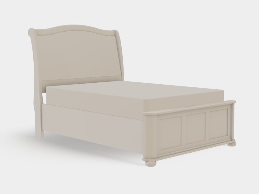 Full Upholstered Bed Right Drawerside