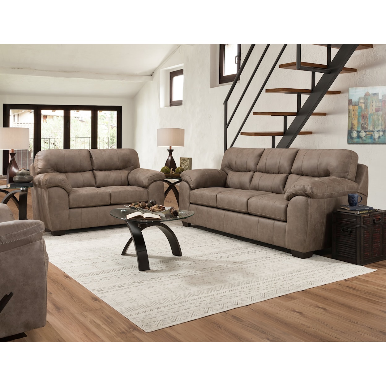 Peak Living 1780 Recliner Recliner with Pillow Arms