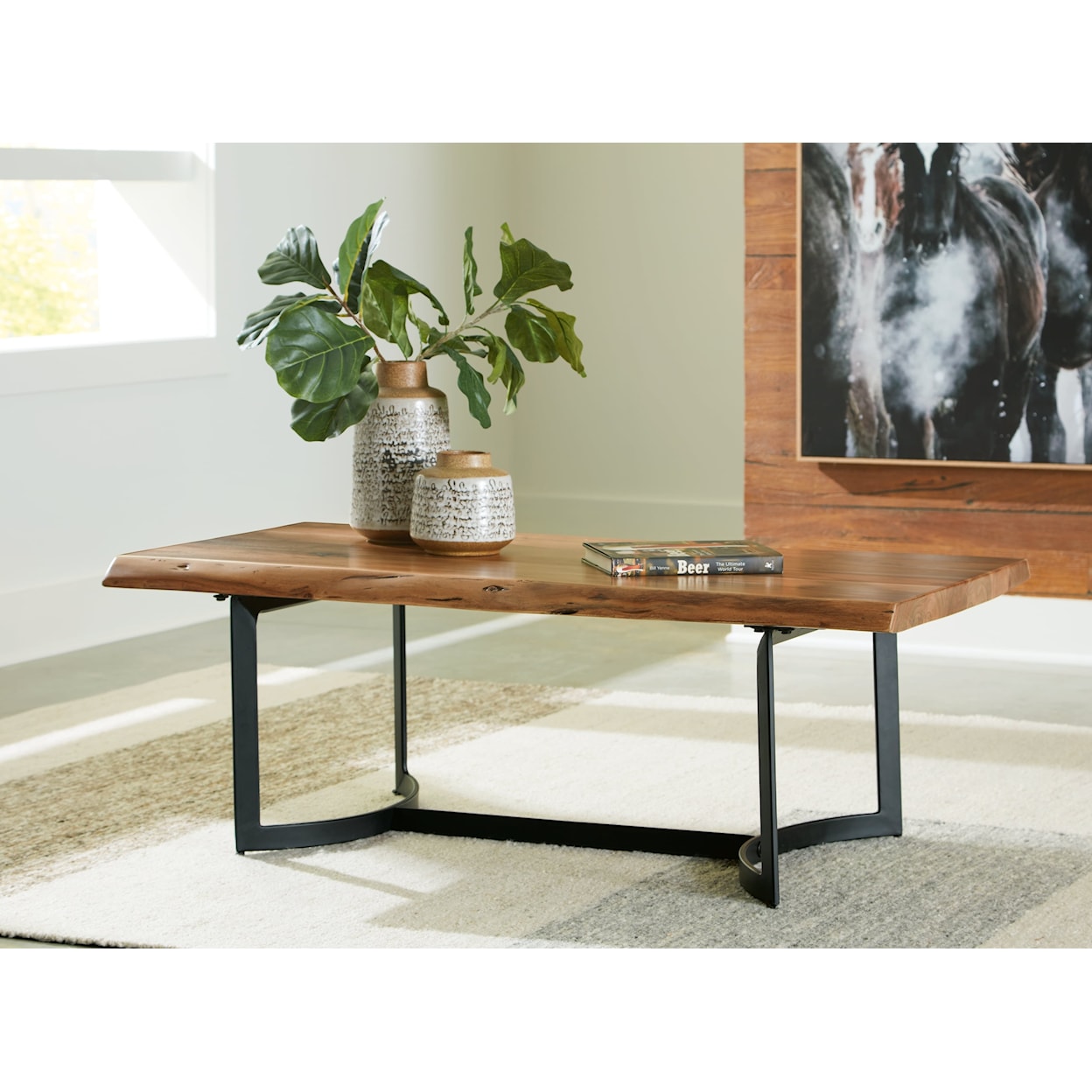 Ashley Signature Design Fortmaine Rectangular Coffee Table