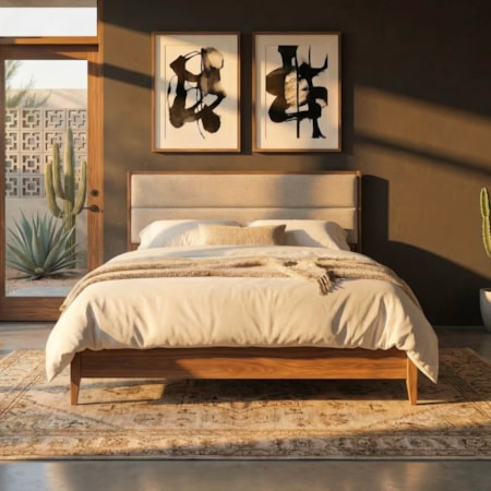 Uph. Queen Set w/Dresser, Mirror & Chest