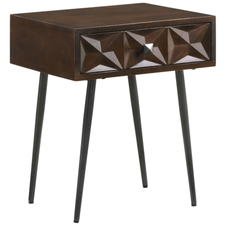 Ezra 1-drawer Accent Side Table Coffee