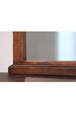International Furniture Direct Madeira Rustic 7 Drawer Dresser with Mirror