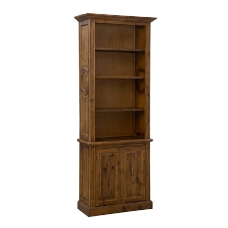 2-Door Cabinet with Open Shelving