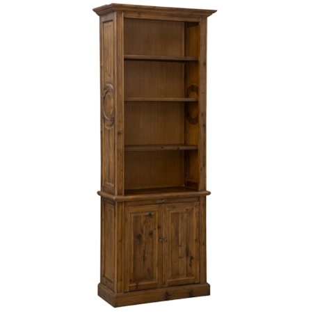 2-Door Cabinet with Open Shelving