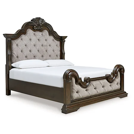 Traditional Queen Upholstered Bed