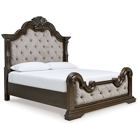 Traditional California King Upholstered Bed