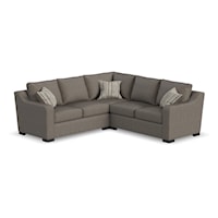 Casual L-Shaped Sectional with Sloped Arms