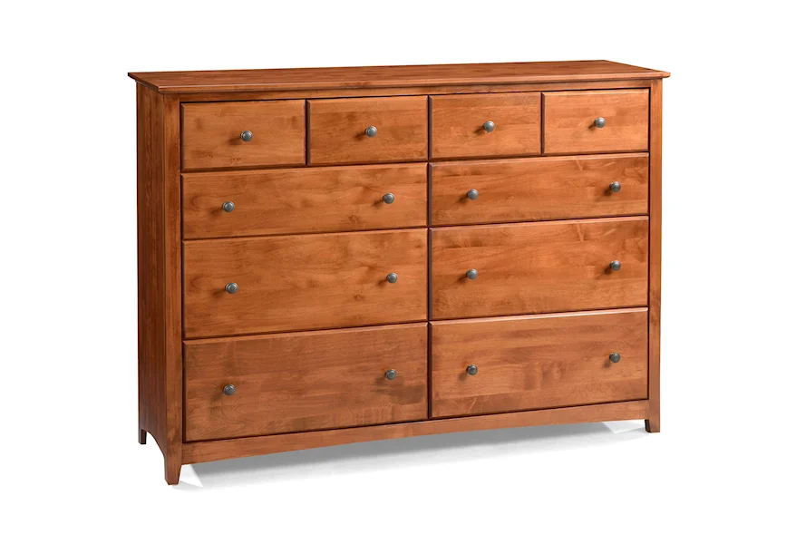 Shaker Bedroom 10 Drawer Dresser by Archbold Furniture at Esprit Decor Home Furnishings
