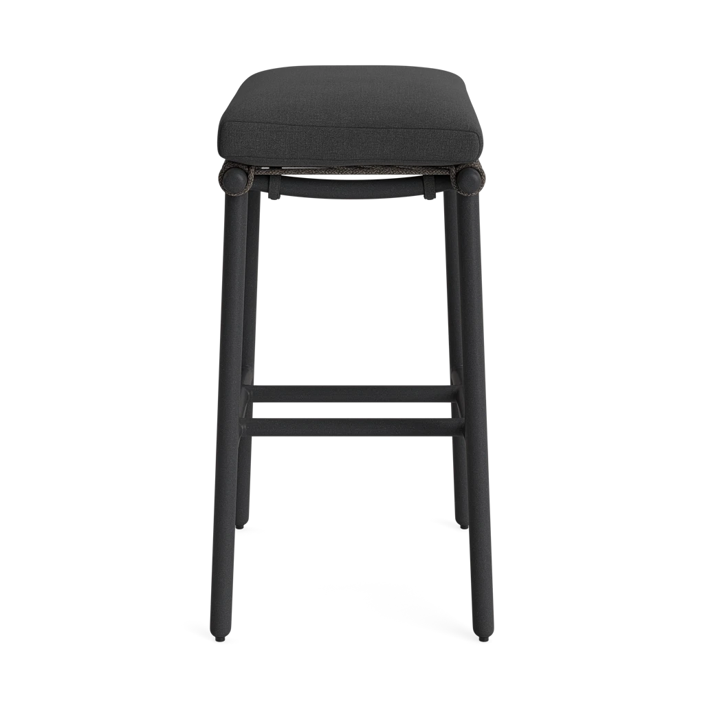 Brown Jordan Oscar Cushioned Rope Backless Barstool