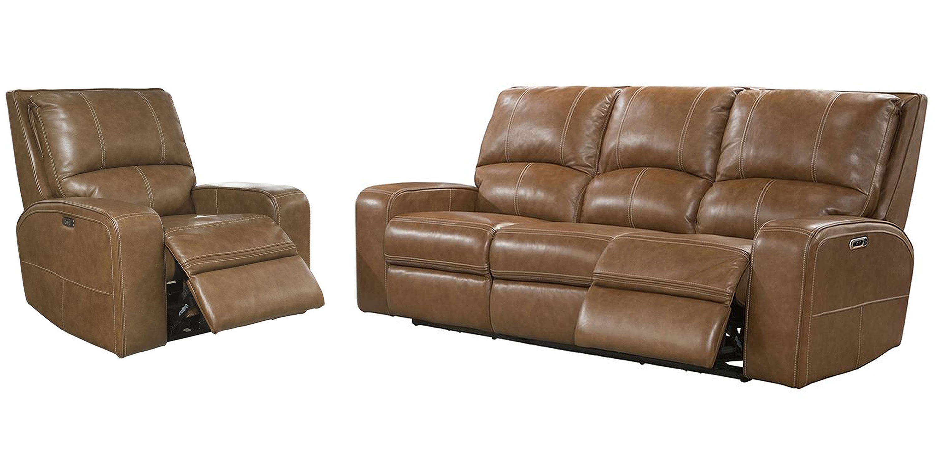 Power Reclining Sofa and Recliner Set