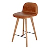 Moe's Home Collection Napoli Napoli Leather Counter Stool Tan