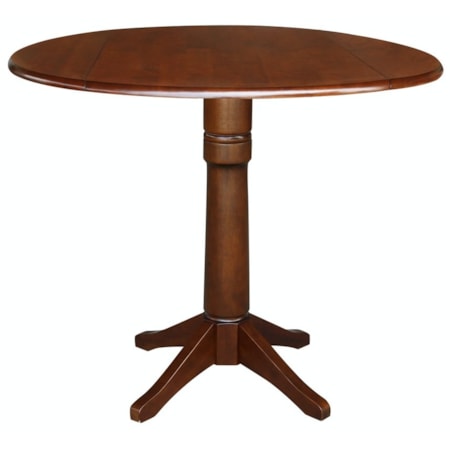 Round Dining Table with Dropleaf