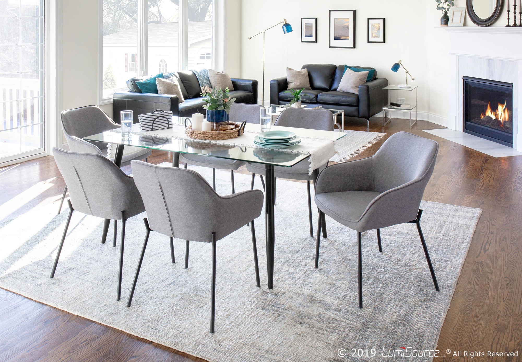 lumisource clara dining table