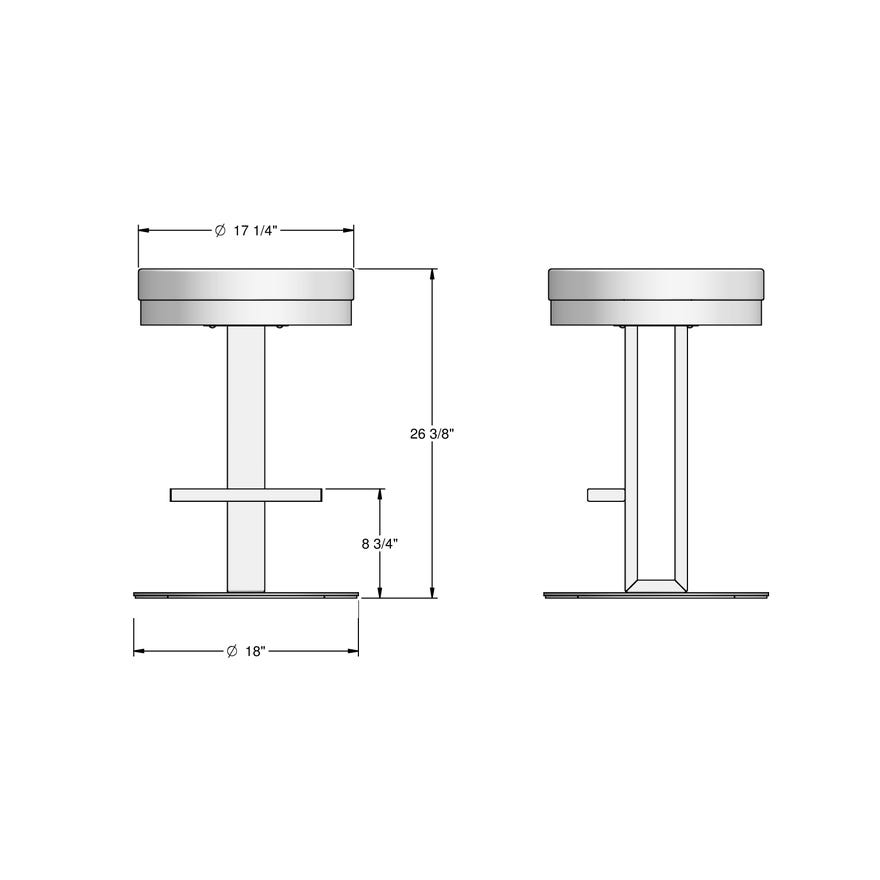 Upholstered Counter Height Swivel Stool