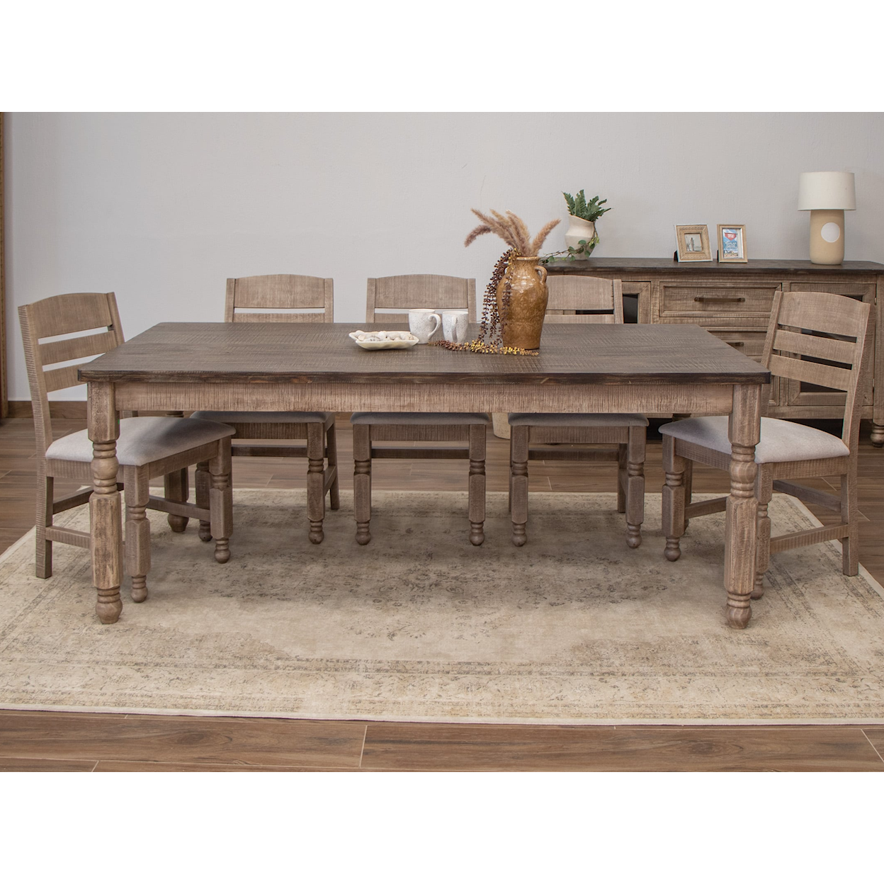 VFM Signature Natural Stone 7-Piece Dining Set