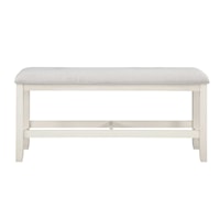 Farmhouse Upholstered Counter-Height Dining Bench