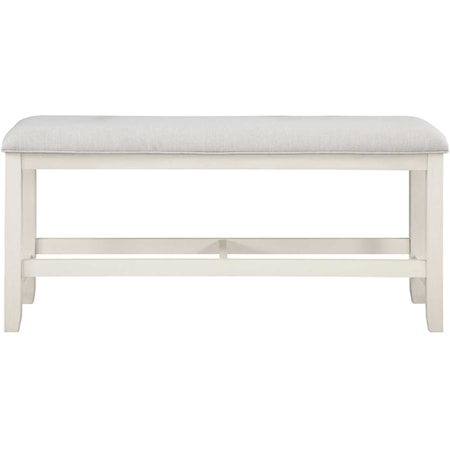 Farmhouse Upholstered Counter-Height Dining Bench