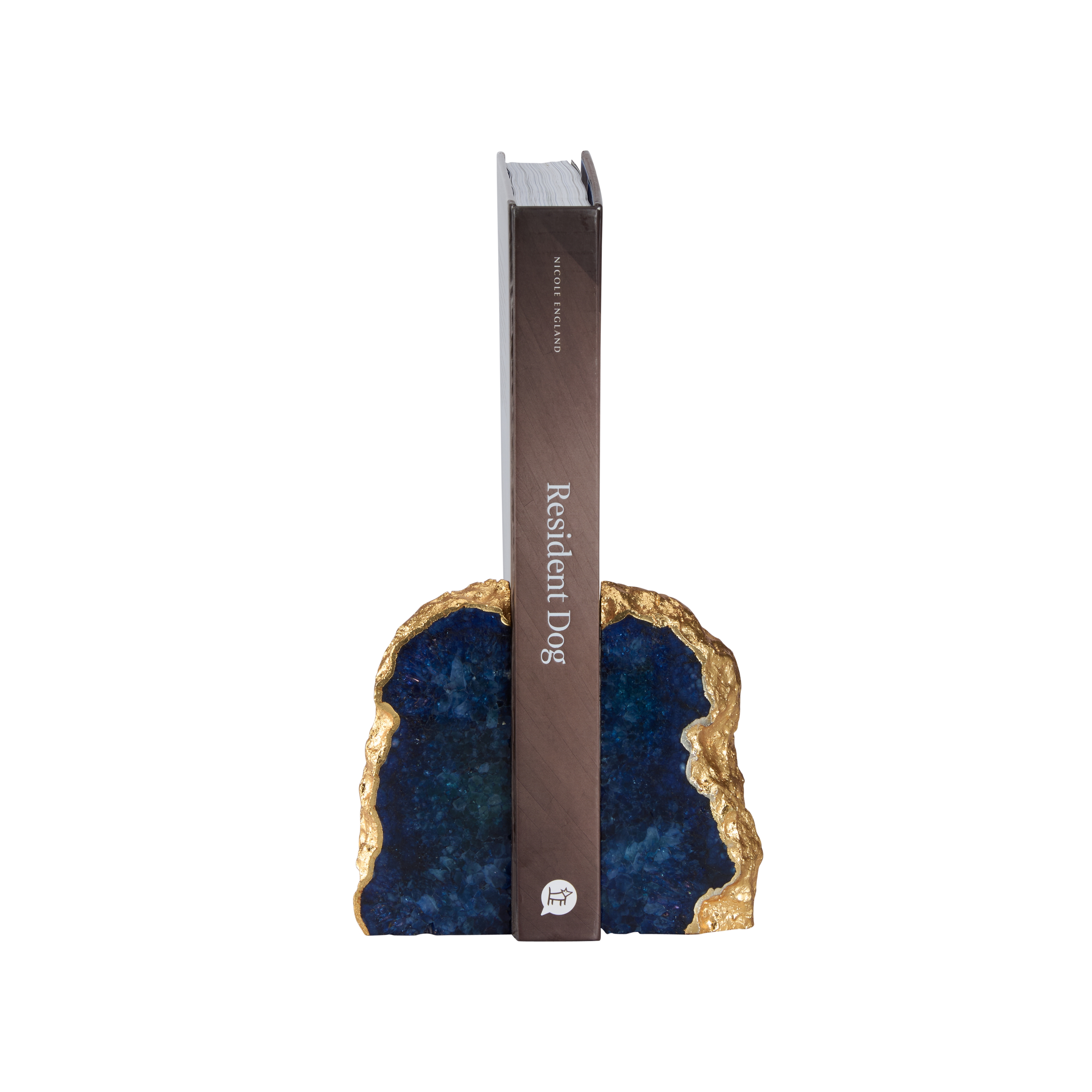 Chelsea House Chelsea House Misc Blue Agate Bookend (Pr)