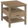 Hammary Costa Way-Hamilton Rectangular Drawer End Table-Taupe