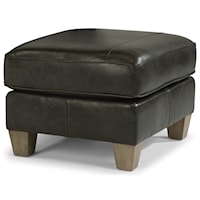 Transitional Upholstered Ottoman