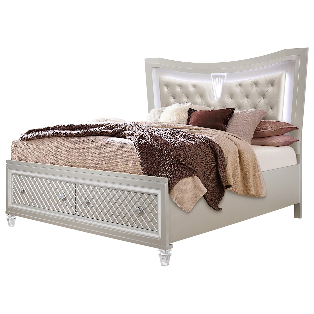 Global Furniture Paris King Panel Bed