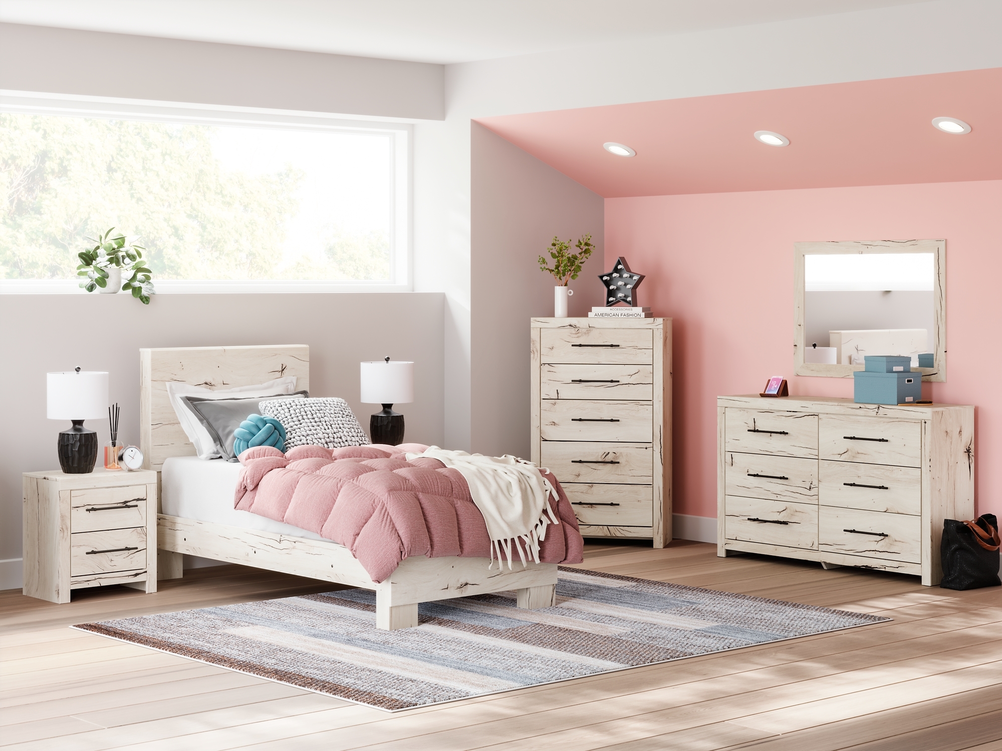 Ashley Lawroy Twin Panel Bed