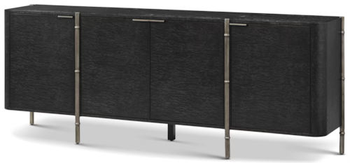 Contemporary 4-Door Sideboard with Kesden Brass Legs